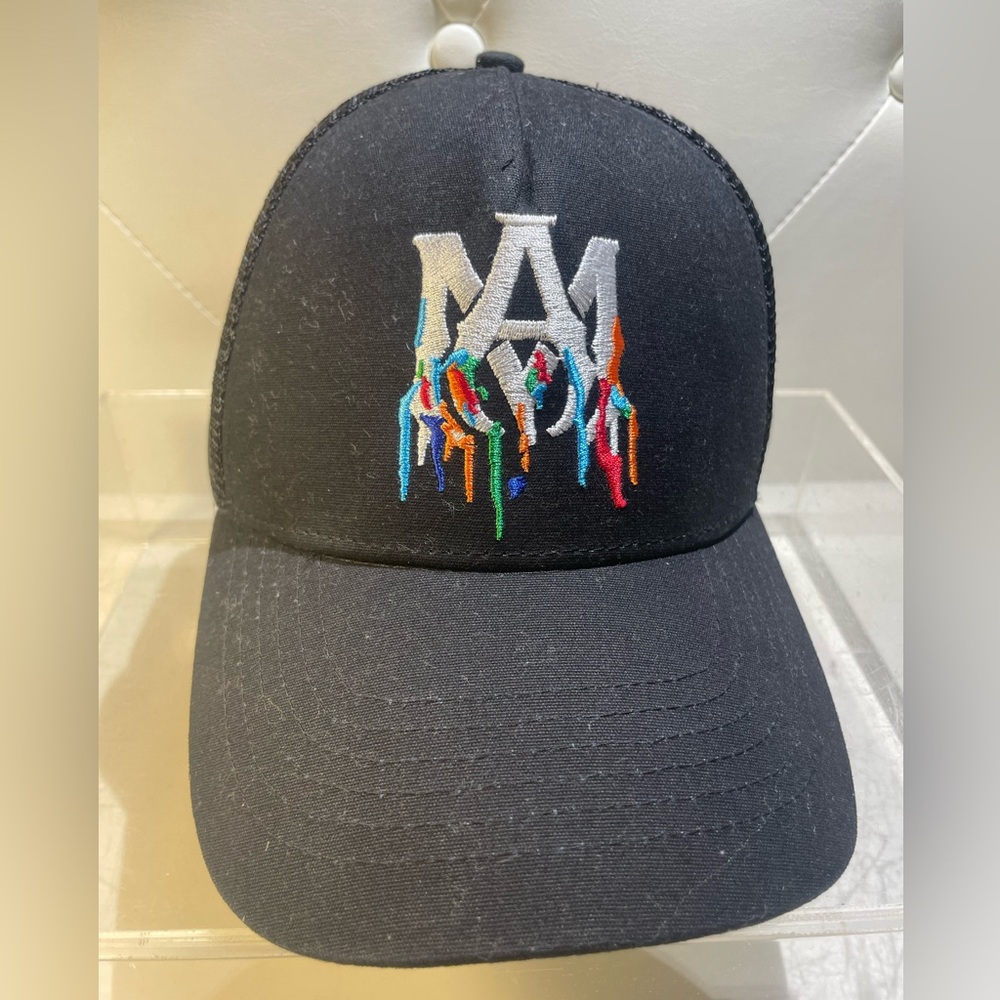 AMIRI - logo embroidered cotton - canvas and mesh trucker hat